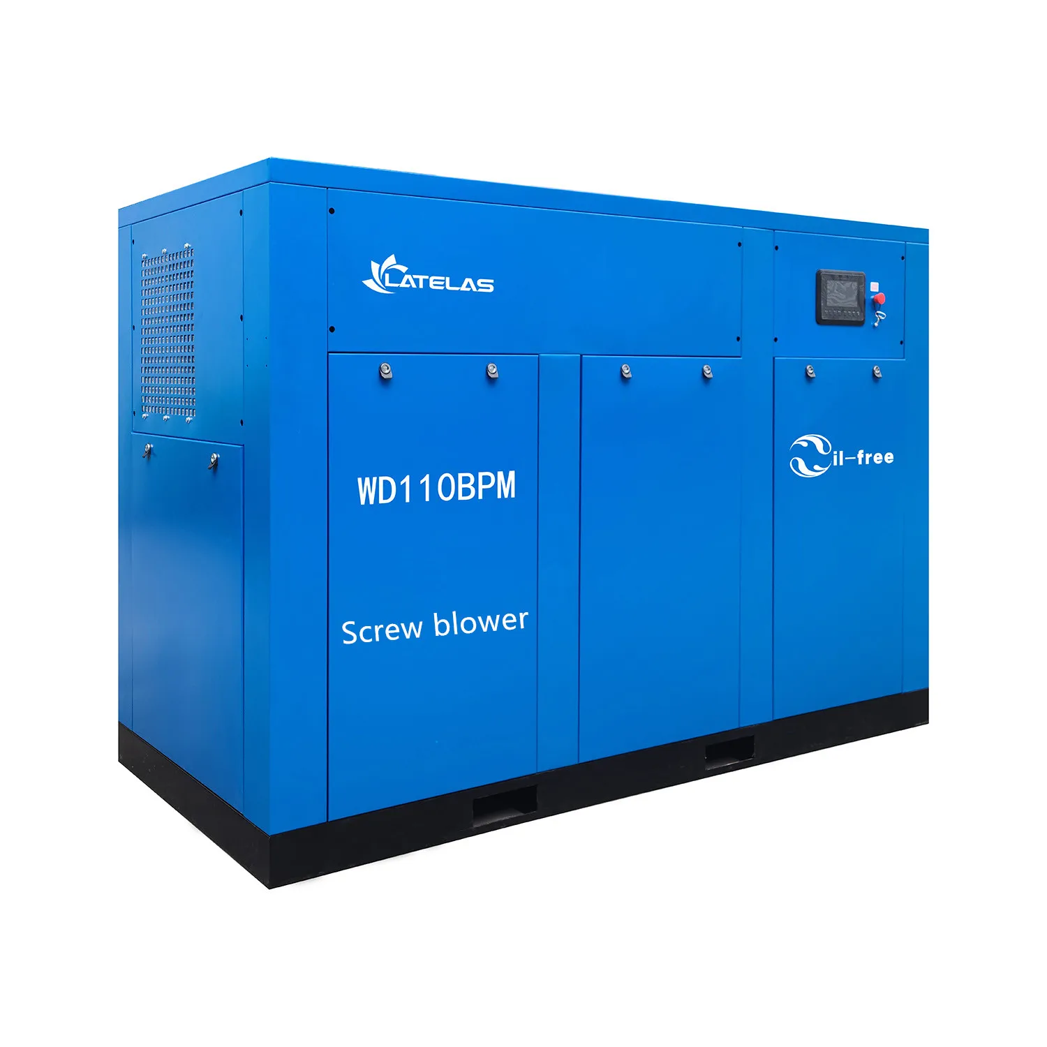 Oil Free electric screw compressor Blowers  screw air compressor china 75kw 15bar  For Cement and  Titanium Dioxide Plant