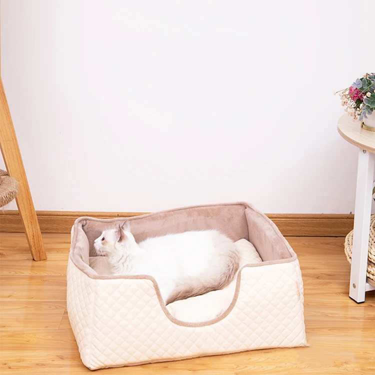 
Japanese Style Luxury Pet Dog Bed Washable For Dog Sleeping And Cat Sleeping Beds Made In Chinese Factory Pet Products Vendor 