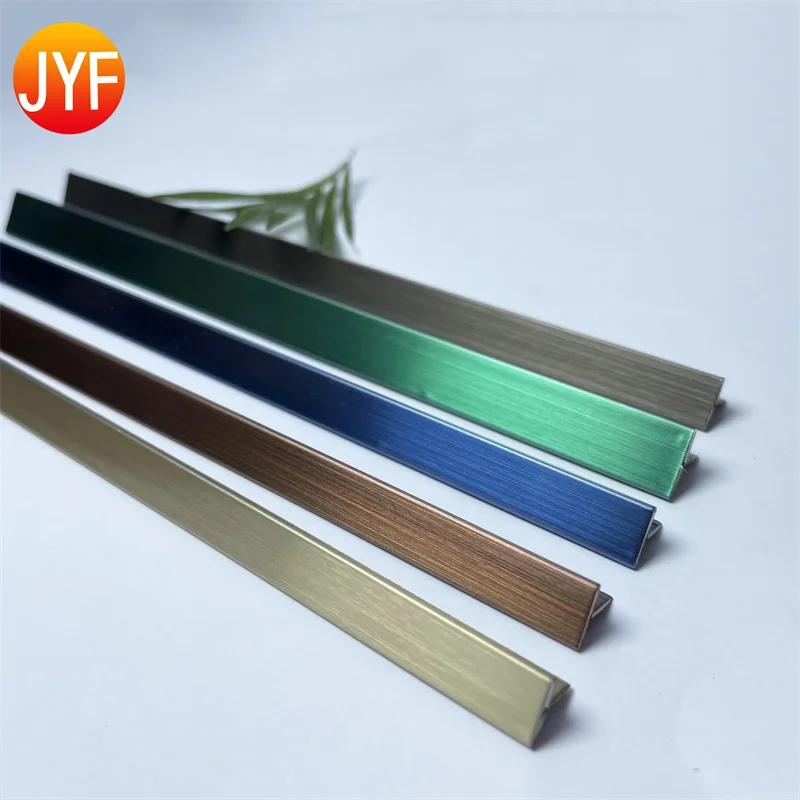 H650 SUS 304 Stainless Steel T Profile moulding trim strip line  pvd ss profile