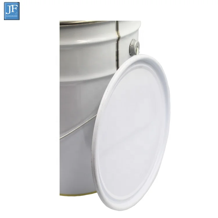 20 liter Metal Pail With Iron Hoop 5 Gallon White Pail
