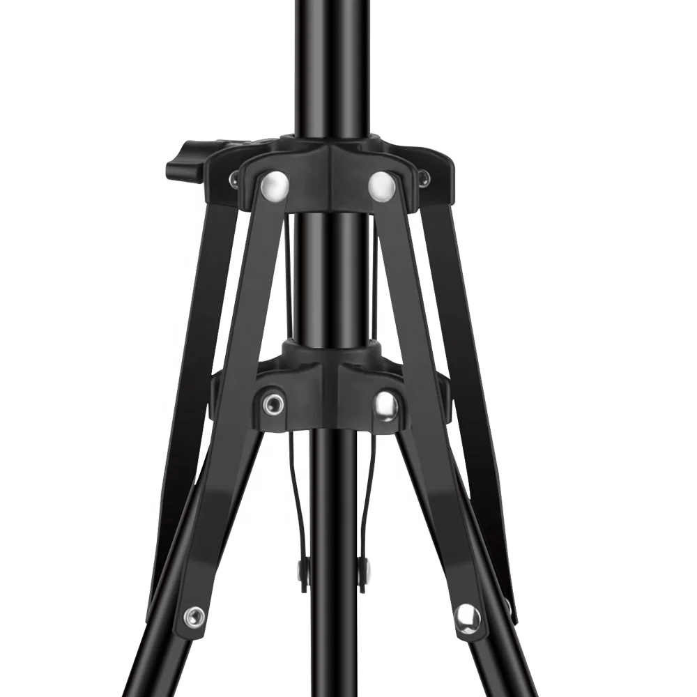 Kaliou New 2.1m Reverse Light Stand Tripod with 1/4 Screw Head for Smartphone Softbox Flash Umbrella Reflector Ring Light