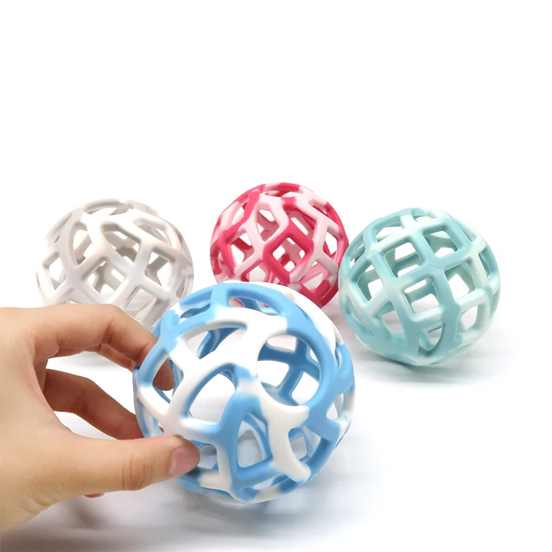Wholesale Eco Friendly Bpa Free Molar Newborn Organic Silicone Sensory Silicone Ball Baby Toys Teether Car