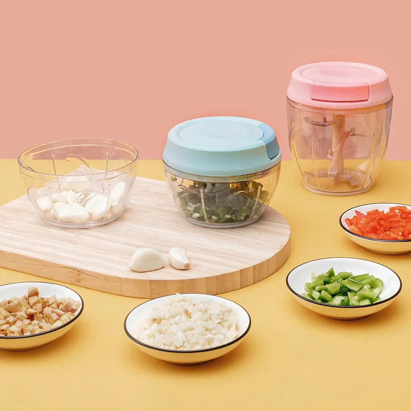 190ML Pull garlic artifact multi-function manual vegetable cutter meat grinder