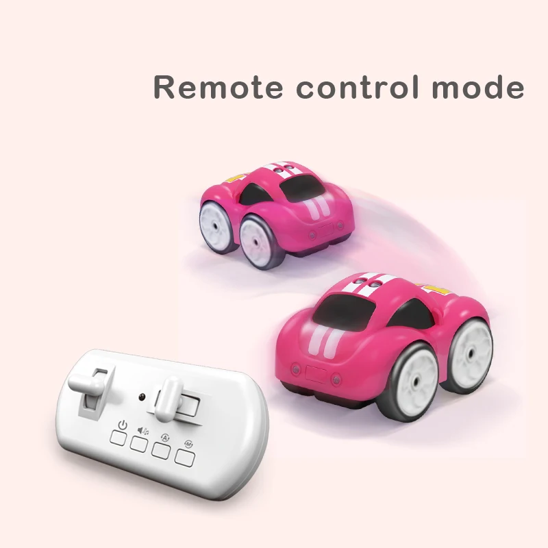2.4ghz patrol pattern avoid mode usb charge cute size rc mini car for kids 60 mins playing time