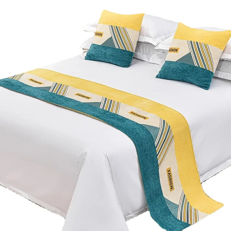 Bed flag bed end towel Hotel Luxury family room network red light luxury