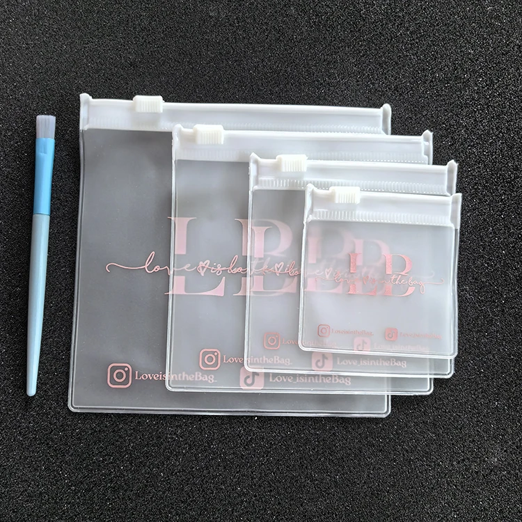 High reorder custom zipper bag with logo,small PVC zip packaging bags for jewelry earrings,plastic ziplock bags for cosmetics