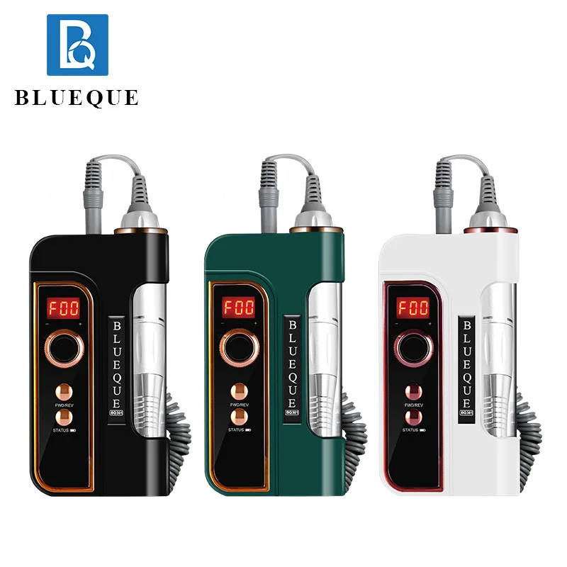 Nail Drill Machine 35000rpm Professional Portable Electric Acrylic Nail Tools Kit with Rechargeable Power Bank for nail salon