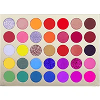 Оригинальная пигментированная палитра век для век, частная марка, белая упаковка, палитра под заказ, 35 цветов, яркая палитра теней для век телесного цвета