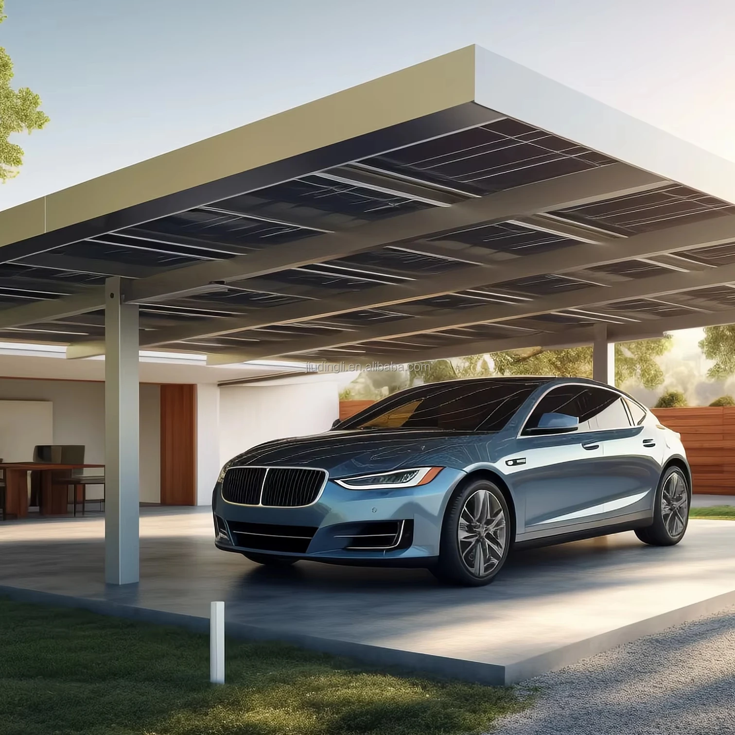 Super Racking Systems for Home Carport Installation Structure Steel Solar Panel Pole Mount Solar PV Ground Mounting Stand