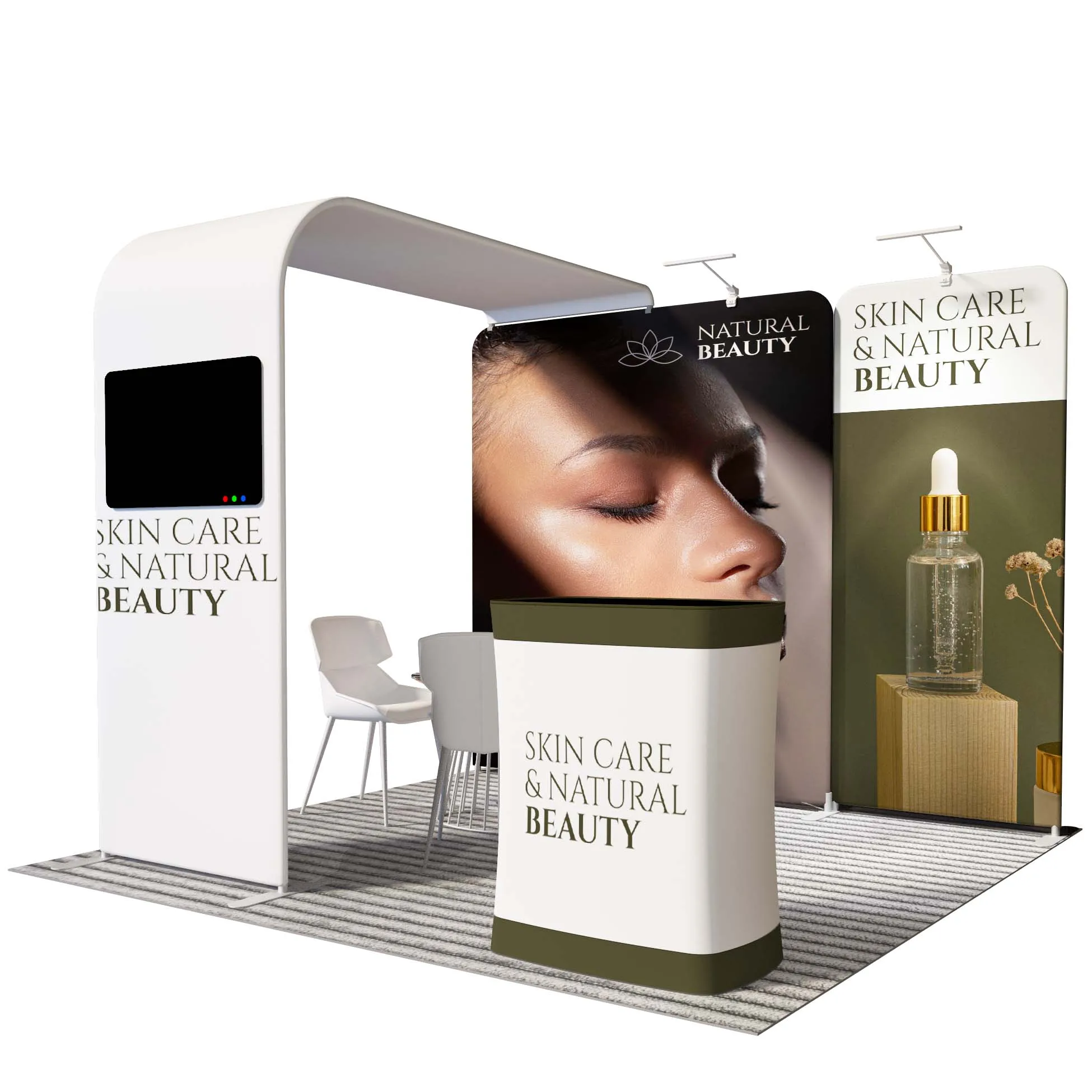 10x10 Custom Printed Portable Exhibition stand Display booth backdrop exhibition light box trade show booth