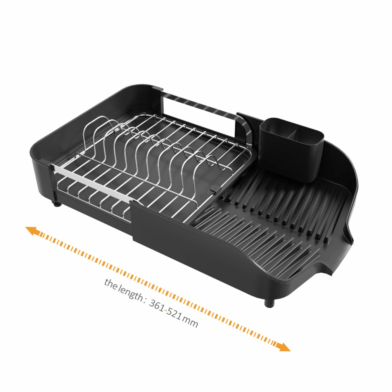WIREKING Extendable Kitchen Dish Drainer Rack Stainless Steel Kitchen Dish Rack for Kitchen Storage Shelf Rack