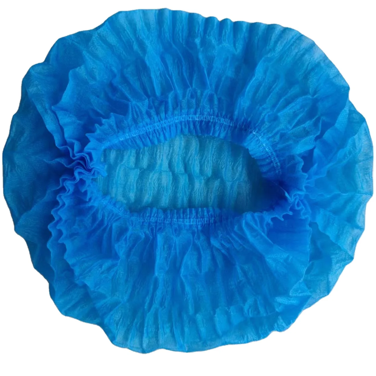 Blue non-woven bar cap disposable PP SMS 15gsm bouffant cap free sample supply