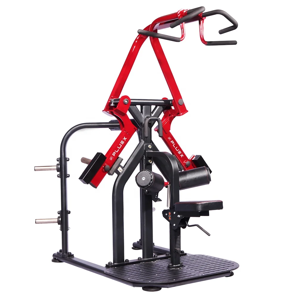 Gym fitness equipment free weight plate loaded strength training sports machine for lat pull down