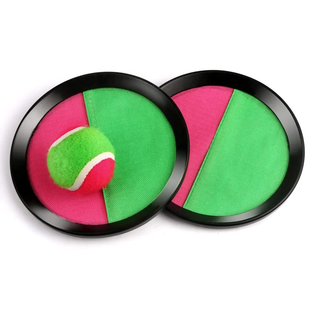 
Toss Catch Ball Set Paddle Ball Game with Sticky Nylon Catch Balls for Outdoor Games Gift for Kids 