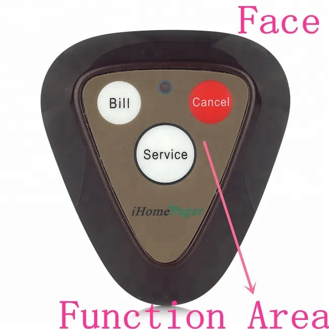 High Quality 5 Colors Waterproof Wireless Restaurant Table Buzzer For Restaurant