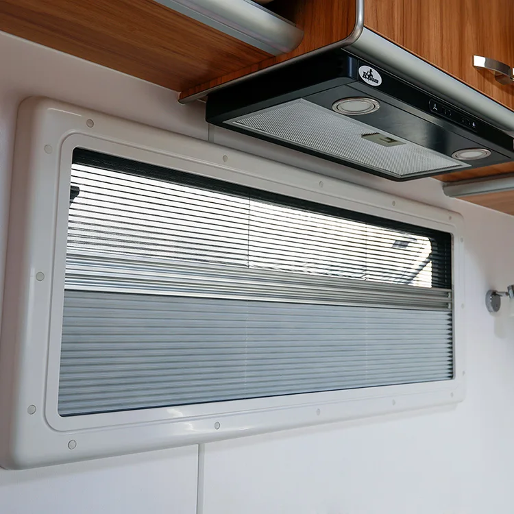 Best price ASA material 700*400mm RV window camper motorhome side window with fly net and blind