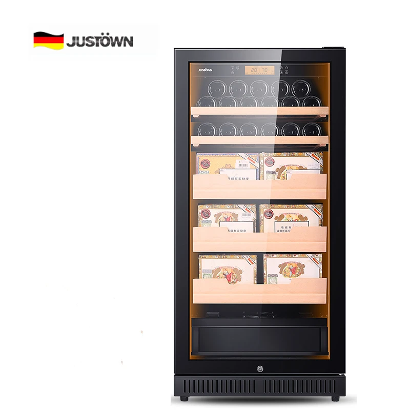 
backwoods Cigar Humidor Cooler Electric Cabinet Constant Accurate Humidifying Fan Cooling Compressor No Frost Spain Cedar 