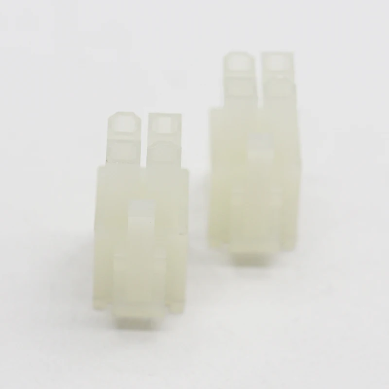 White Color height 18.6mm Nylon66 Material 02-06 Pin Dual Row male housing Wire to Wire 4.2mm Molex Mini Fit housing Connector