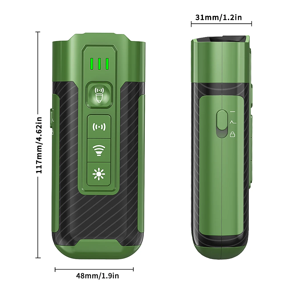 TIZE Multifunction Rechargeable Ultrasonic Dog Deterrent Training Collar Bark Control Handhold Anti Barking Device