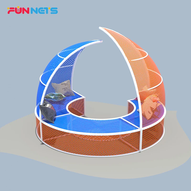 Павильонная конструкция Yun, коммерческая аттракцион, мягкая сетка для игры, детская Крытая сетка для приключений, оборудование для игровой площадки
