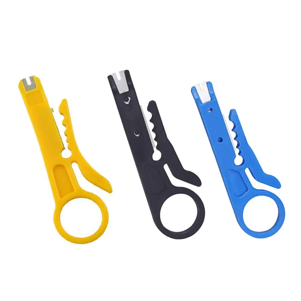 Wire Stripper Crimper Pliers Crimping Tool Cable Stripping Wire Cutter Crimpatrice Tool Parts yellow/blue/black