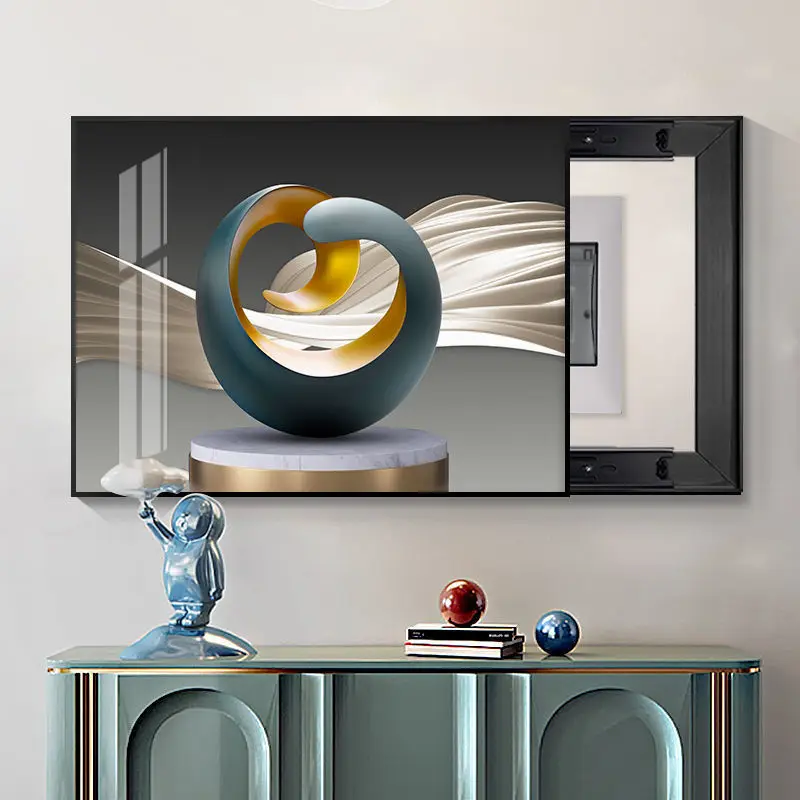 Nordic Home Decor Punch Free PS Framed Electricity Box Wall Art Abstract Still Life Print Distribution Box Hanging Painting