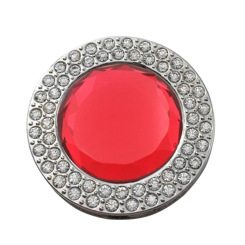 Creative Round Double Row Diamond Crystal Glass Bag Hook Custom logo Folding Metal Portable Table Hook Handbag Hanger