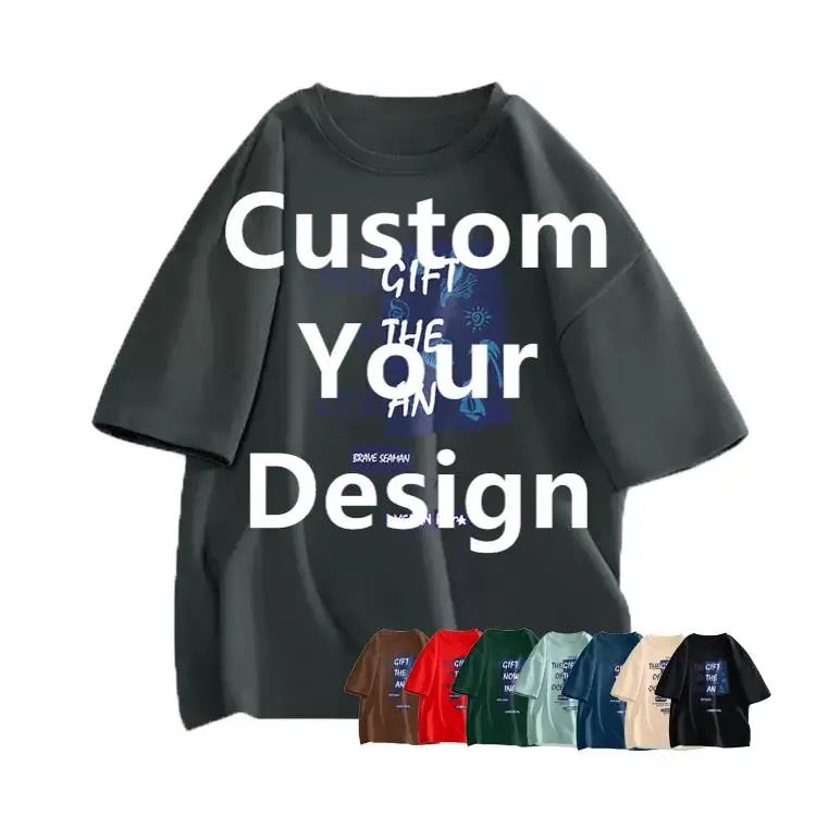 gray printed fitted customizable oem screen printing affordable olive pro women blue vintage cotton heavy weight t-shirt 340g