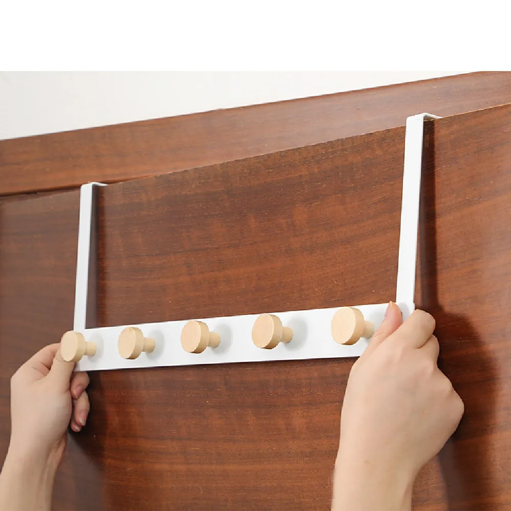 Over The Door Hooks Door Hanger Hook Rack Hanger Heavy-Duty Organizer for Coat Back-5 Hooks