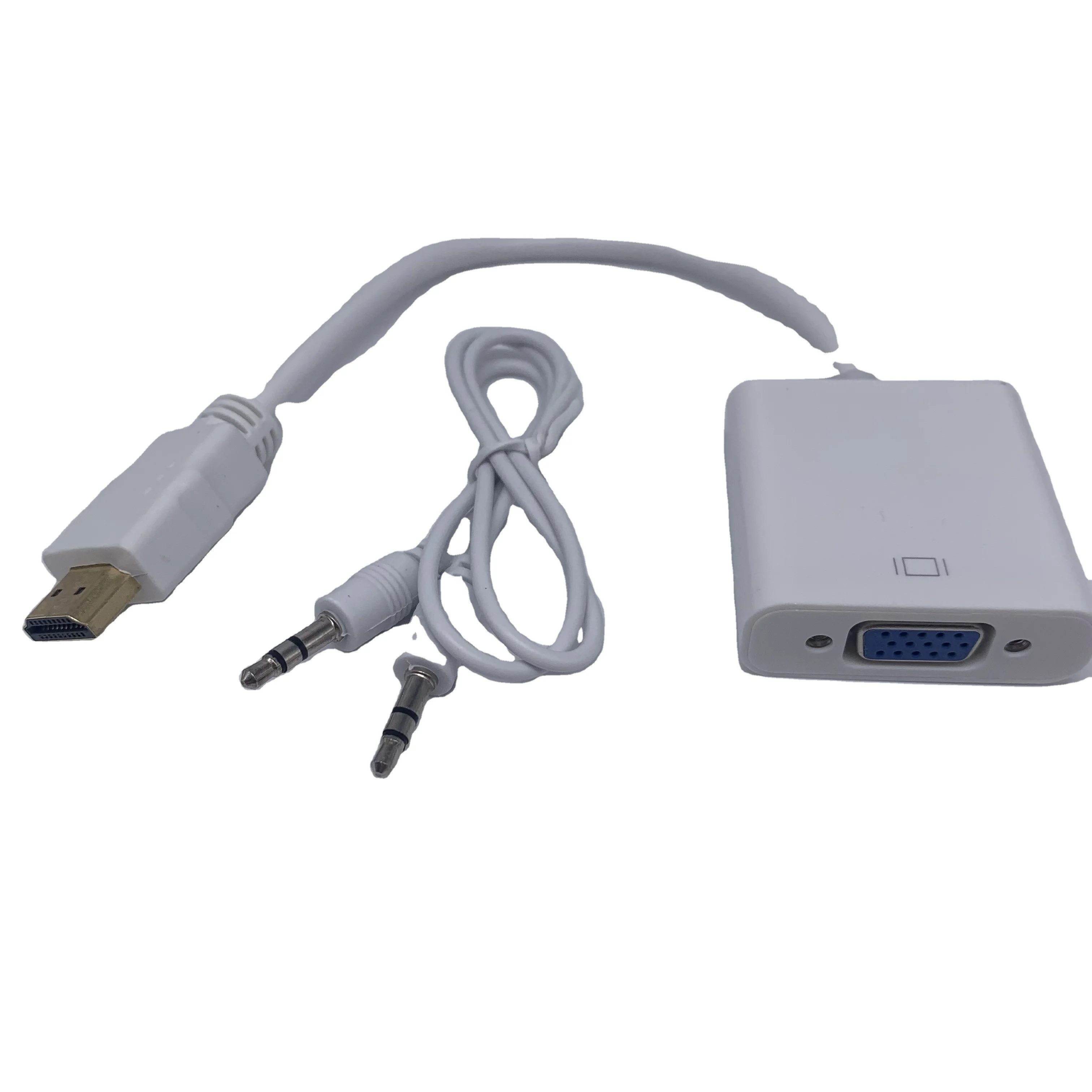 factory Outlet HD cable with audio converter TV computer adapter cable HD-MI to VGA adapter cable