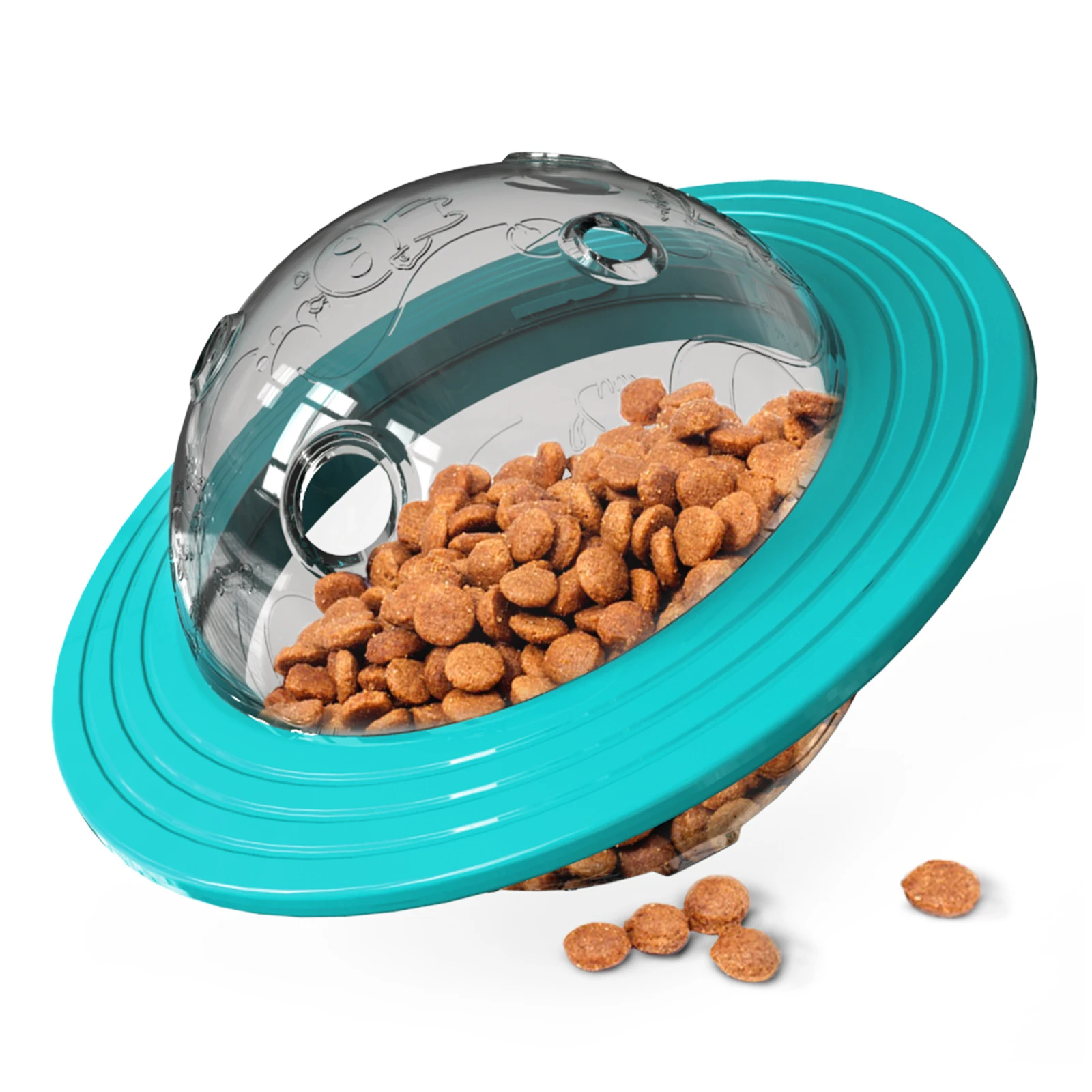 Safe Food Container Pet IQ Treat Ball UFO Food Dispensing Feeder Tumbler Dog Leakage Food Toy