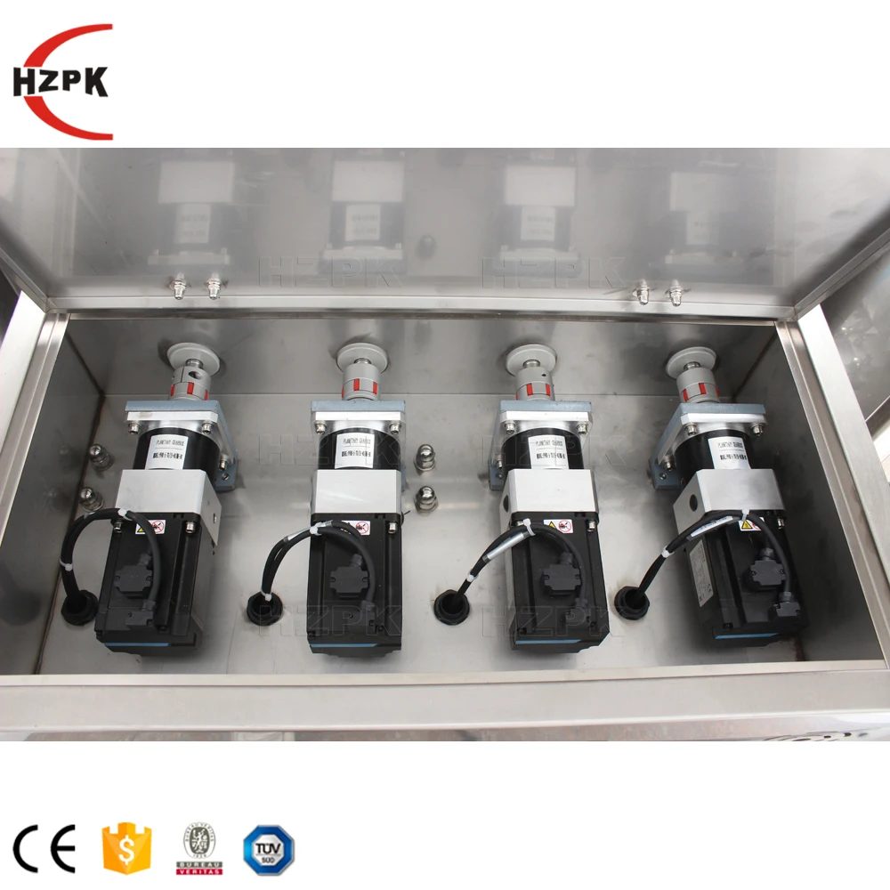 HZPK automatic 5 gallon water viscous liquid bottle paste honey jar 4 head rotor pump filling machine manufacturer