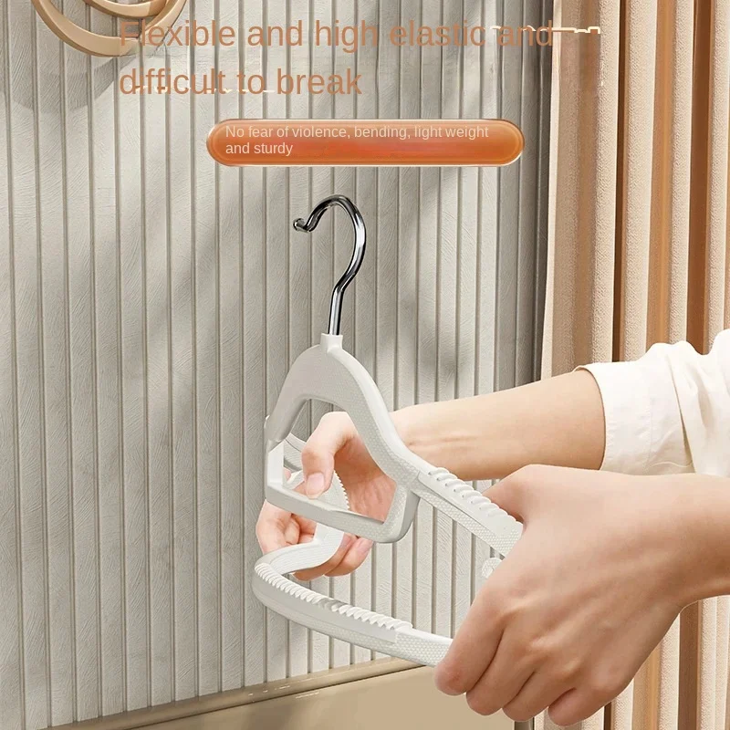 Ledol Multi-functional non-slip coat hanger to organize and store dry and wet dual-use trackless coat hanger