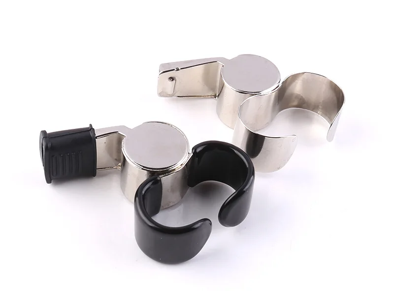 Referee Standard Metal Whistle Finger Grip Whistle Hockey Soccer  Referee