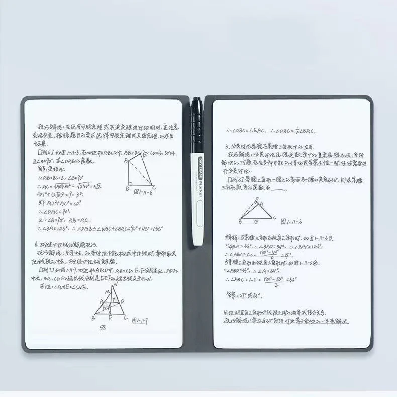 2023New product hot selling  erasable A5 waterproof whiteboard notebook with pu leather cover portable popular diary notebook
