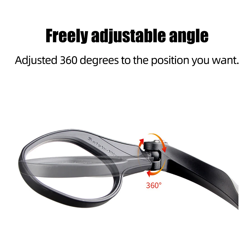 Bicycle Stainless Steel Cycling Clear Wide Range Back Sight 360 Degrees Rot Adjustable Bike Rear View Mirror