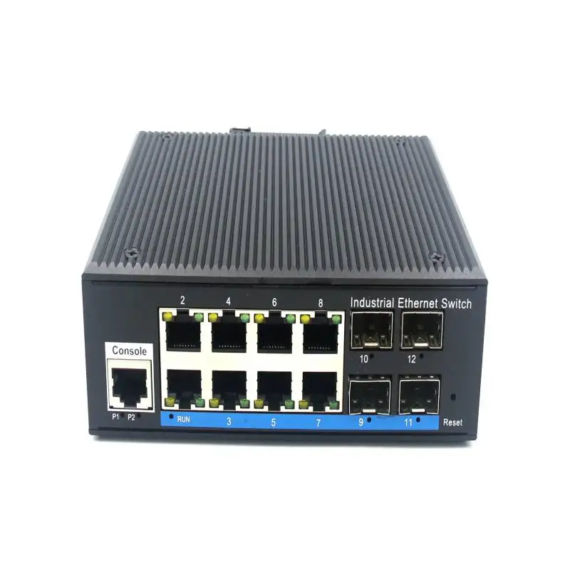 L2 managed 8 port Gigabit 10//100/1000BASE-TX+4G SFP Managed Industrial Switch