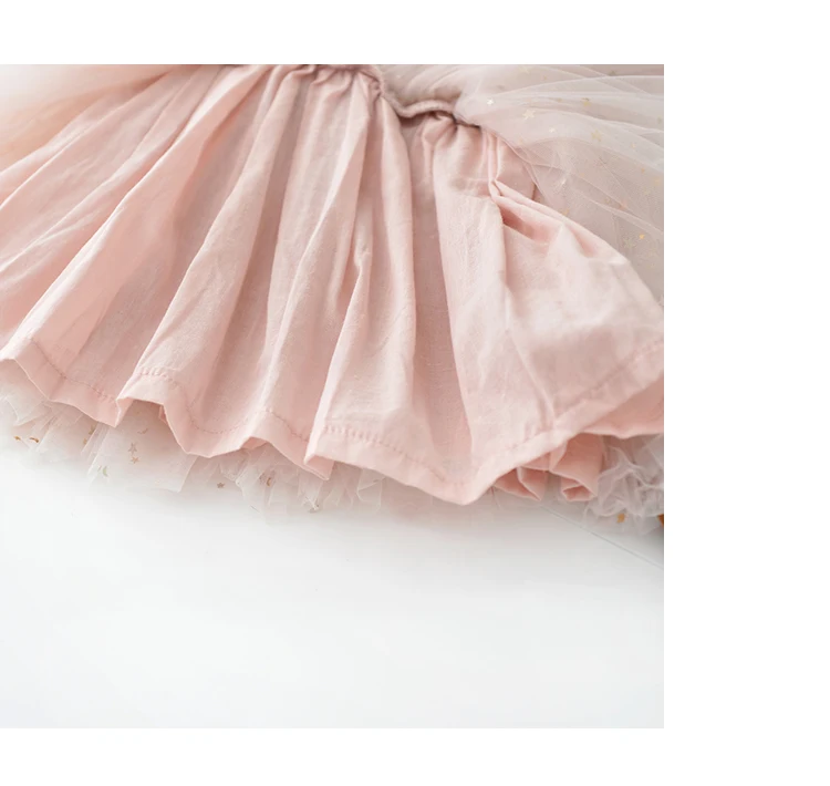 
Pink lace sequin boutique knitted ruffle kids clothes princess toddler baby girl dress 