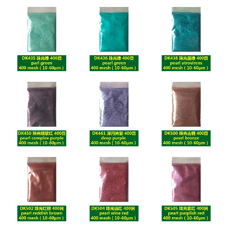 10G/Bag Epoxy Resin Mica Powder Pigment For Nail Art DIY Pearlescent Pigment For Craft products Painting  Slime Ink