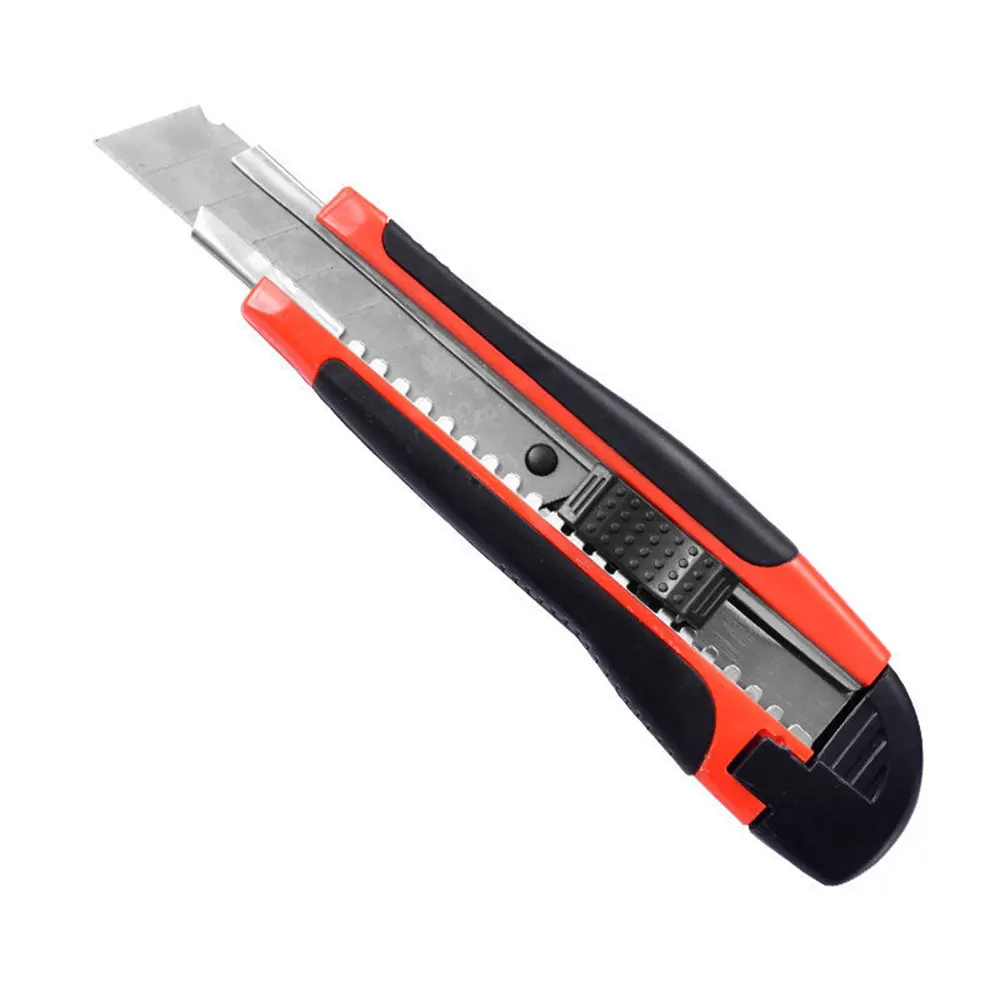 18MM Quick Change Reload Blade Retractable Lockable Pusher Utility Knife