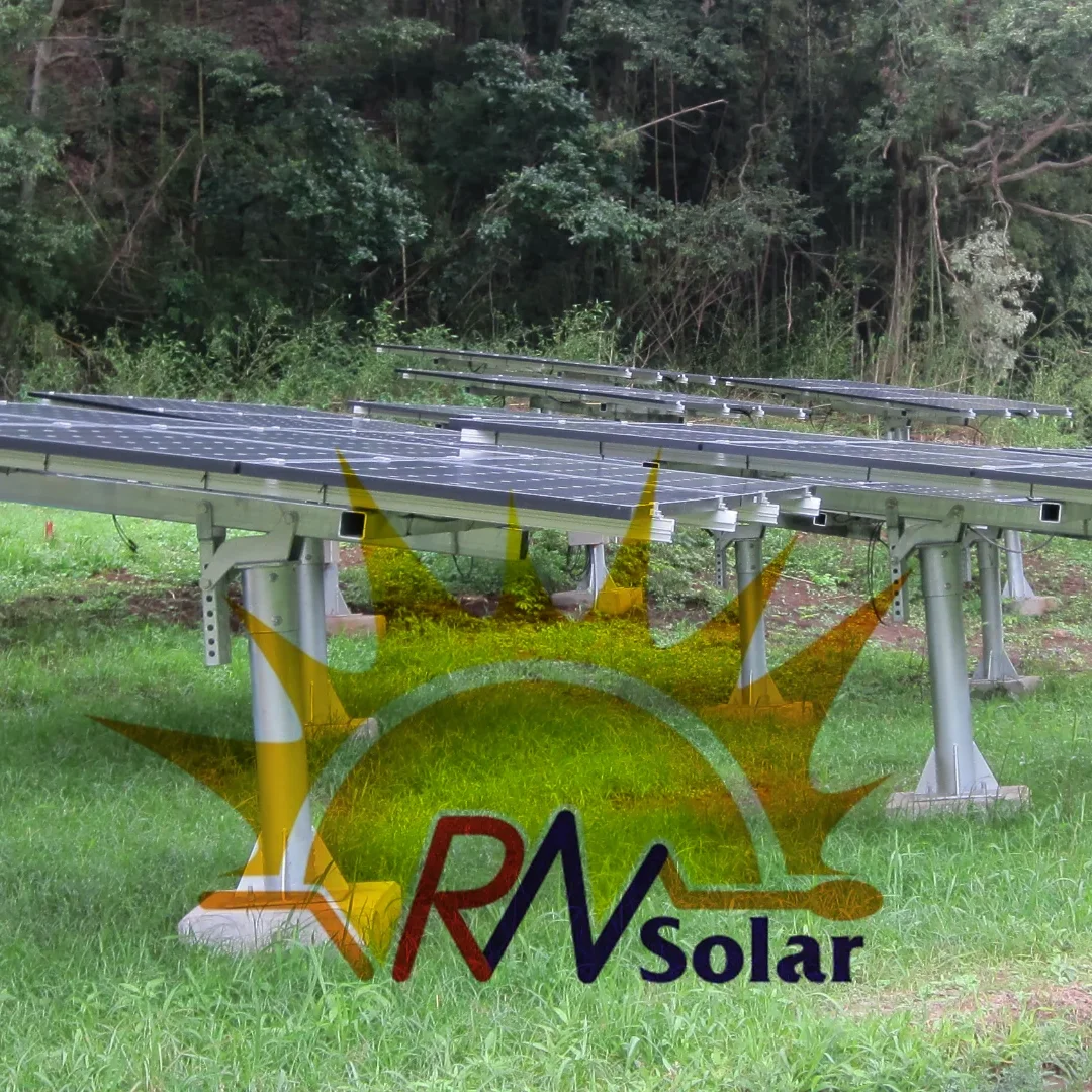 Adjustable Single-column Ground Mounting System As Season And Orientation Which The Sun Shine