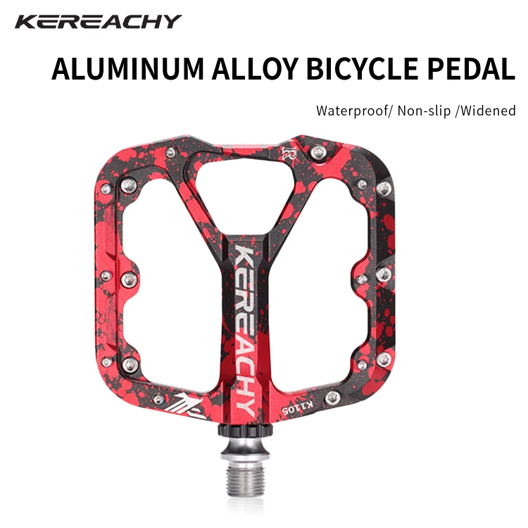 Kereachy multi-color mountain road bike ultra light non-slip pedal bicycle 3 bearing pedal aluminum alloy bicycle flat pedal