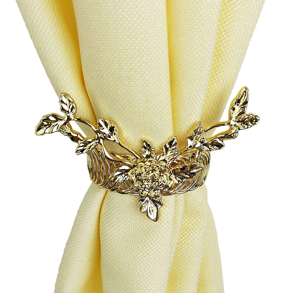 gold plated flower curtain buckles curtain clips