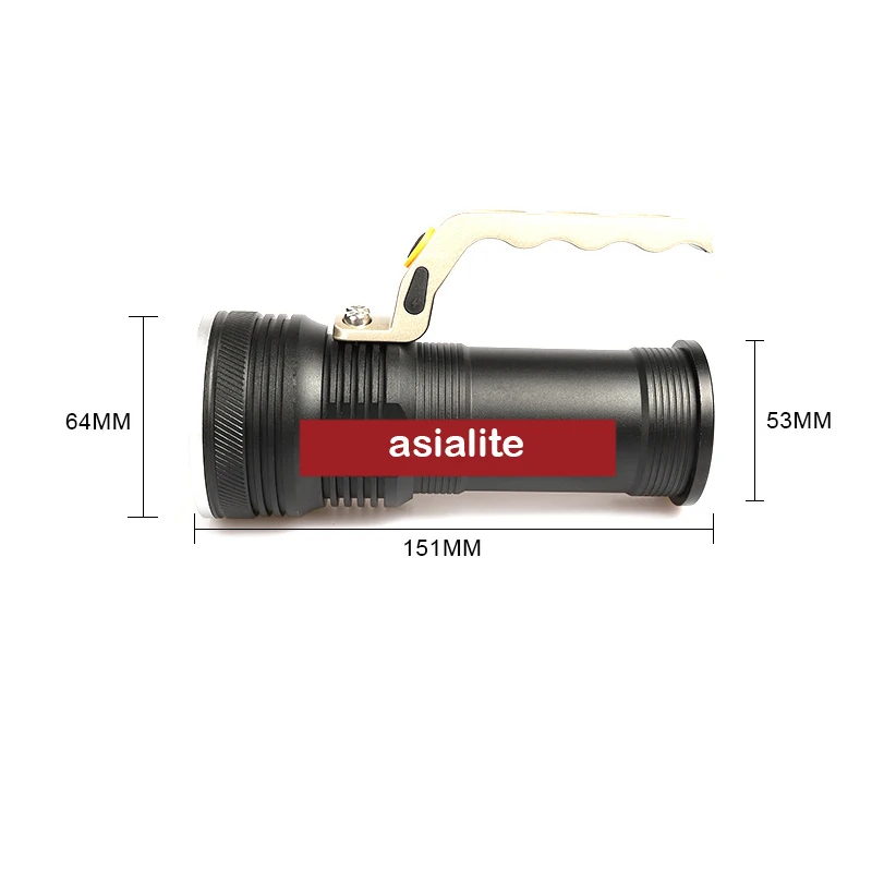 Long Distance Aluminum Alloy Super Bright Searchlight Rechargeable Handheld Torch Light Led Flashlight For Hunting Searching