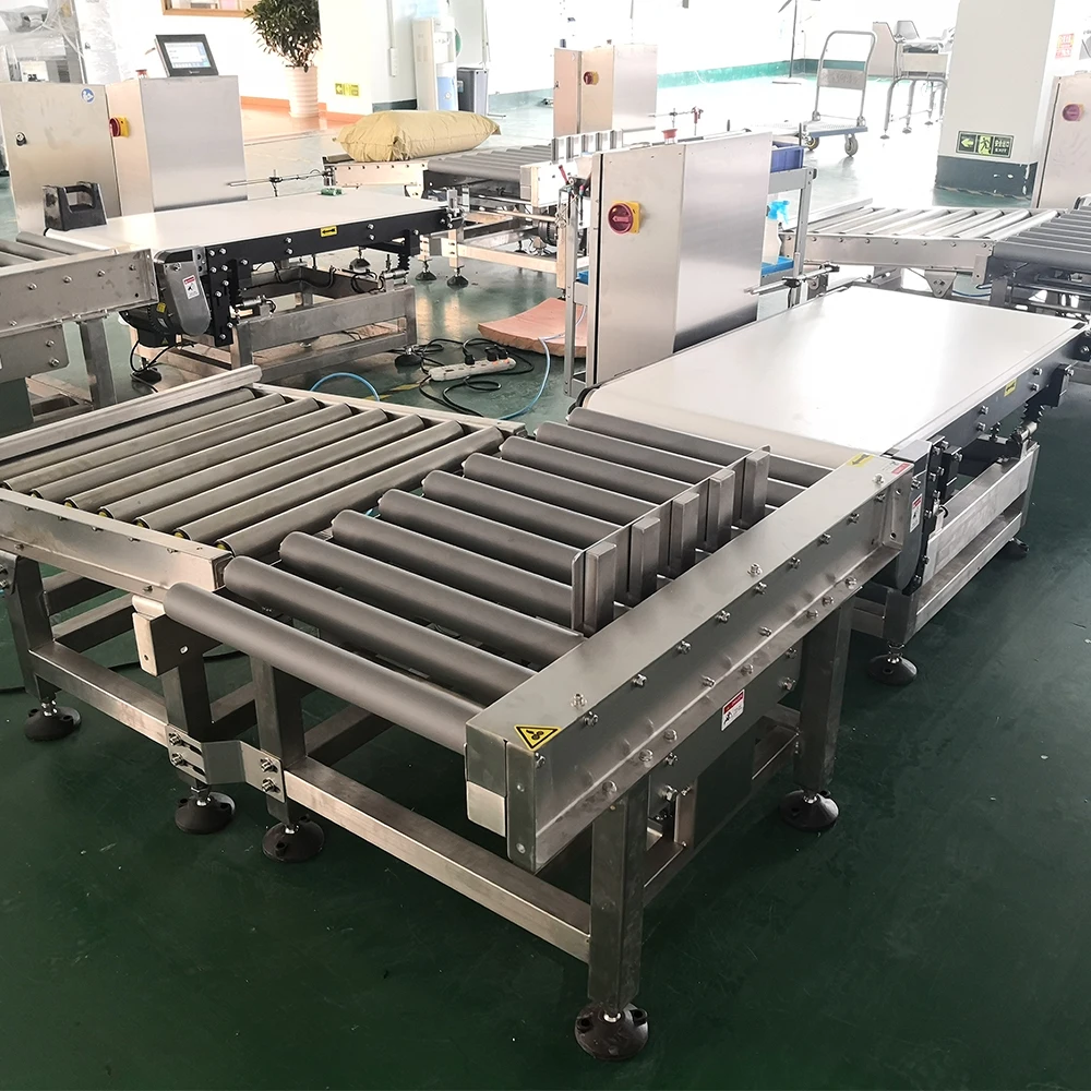 In-motion checkweigher rejector for 20kg and 25kg and 50kg bags cartons