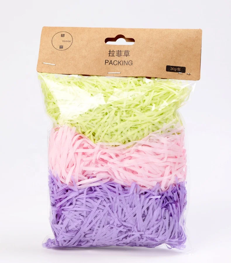 
Fancy Recycled Decorative Multi-color Optional Shredded Tissue Paper For Gift Packing 