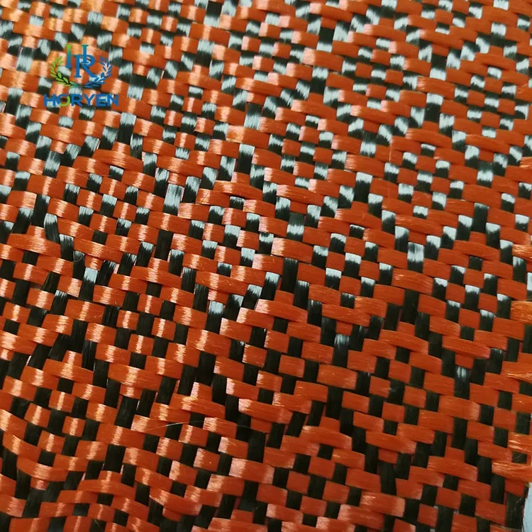 Цветной ромб ткать Арамид углеродное волокно смешанная ткань
