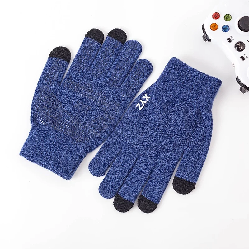 Wholesale Promotion Gift Warm Non-slip Winter Glove Unisex  Knitted Acrylic Winter Glove Winter Touch Screen Gloves