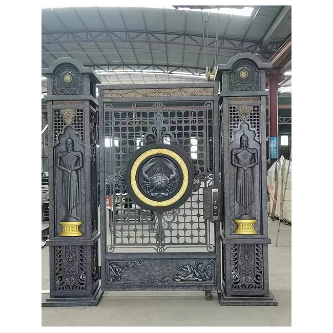 Suihe Outdoor Large Luxury Double Door Iron Gates Wrought Iron Gate Designs