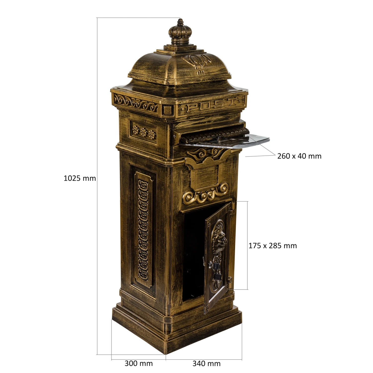 Low price delivery parcel drop box Letterbox Customized Freestanding Locking Aluminum Mailbox Large Parcel Box Letterbox Postbox
